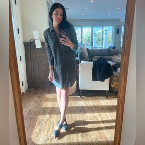 Essential Long-Sleeve Silk Shirtdress